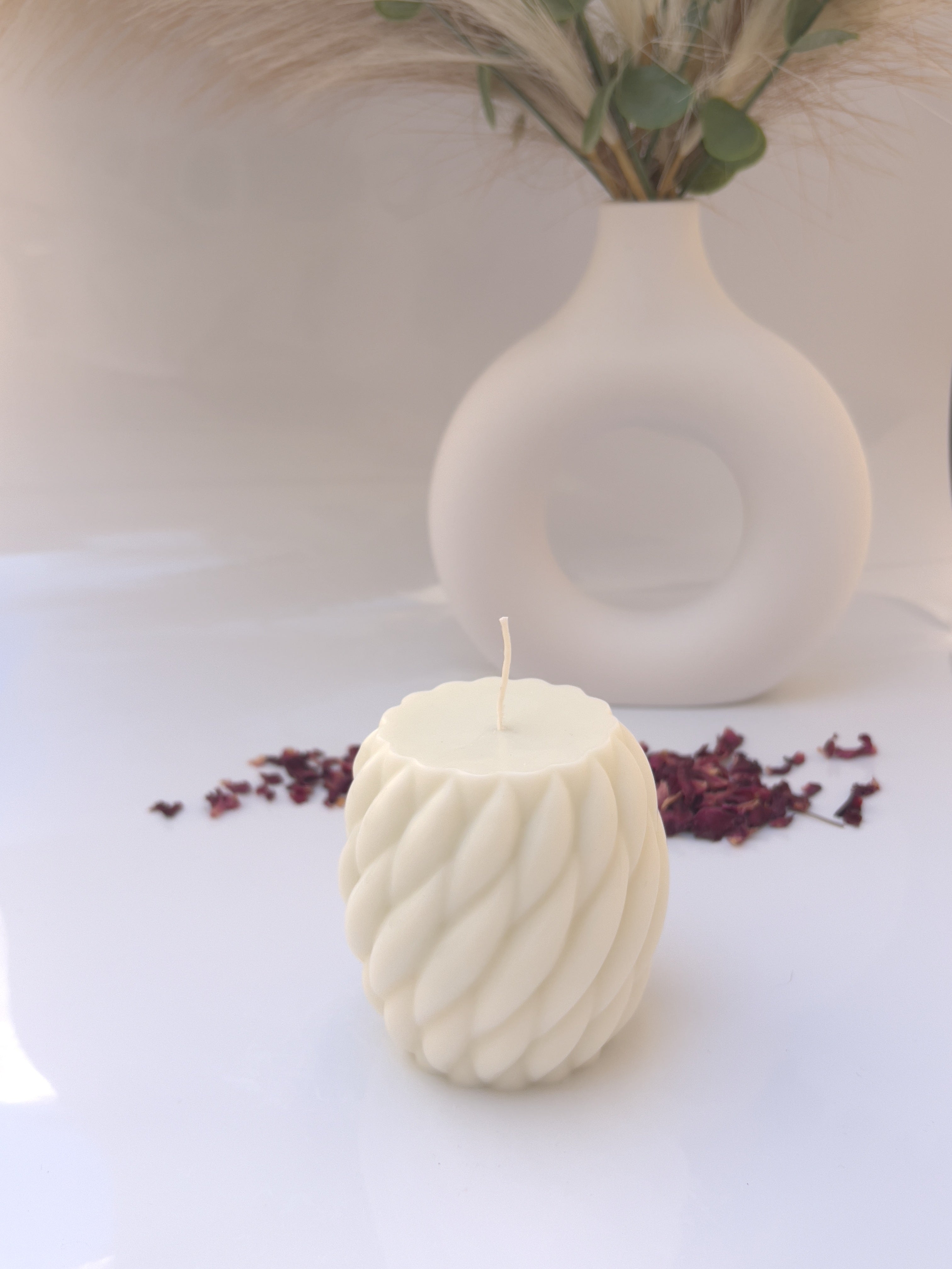 Vela decorativa trenza