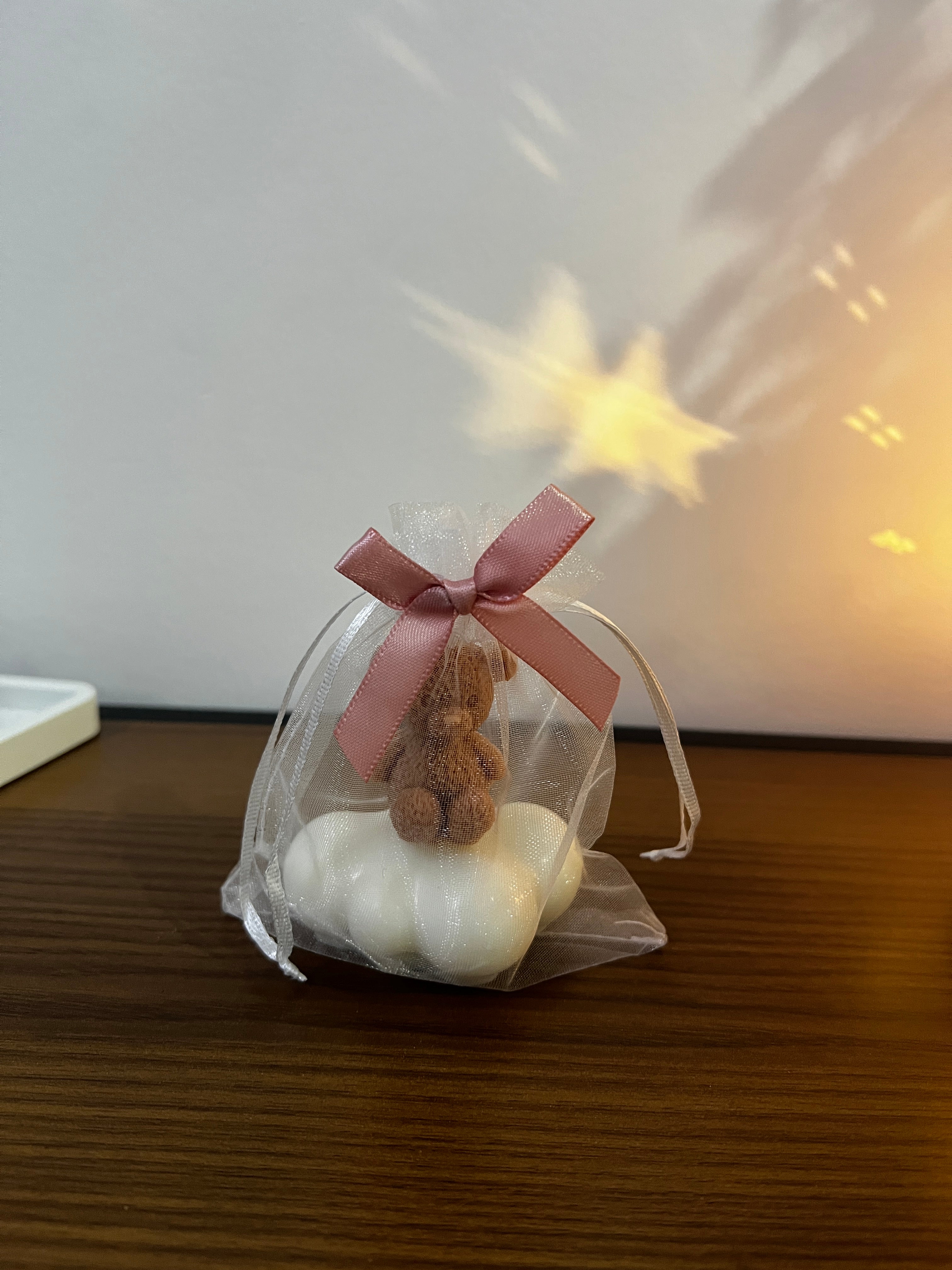 Mini Vela decorativa Osito y Nube | Recuerdo de baby shower o bautizo |